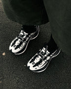 adidas FOS XLG SPEED HIKE 黑白熊貓 機甲鞋 解構 快速抽繩 厚底增高 巴黎世家平替