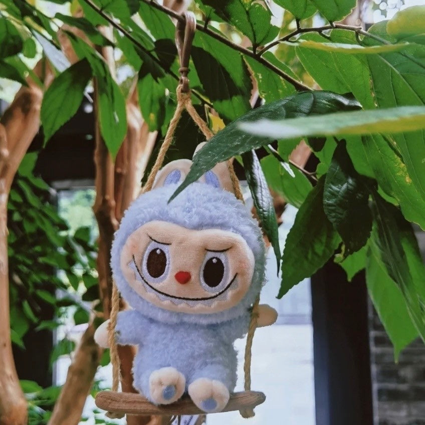 Labubu 樂園限定 木工坊系列盲盒 盪鞦韆 毛絨掛件 吊飾 POPMART 泡泡瑪特