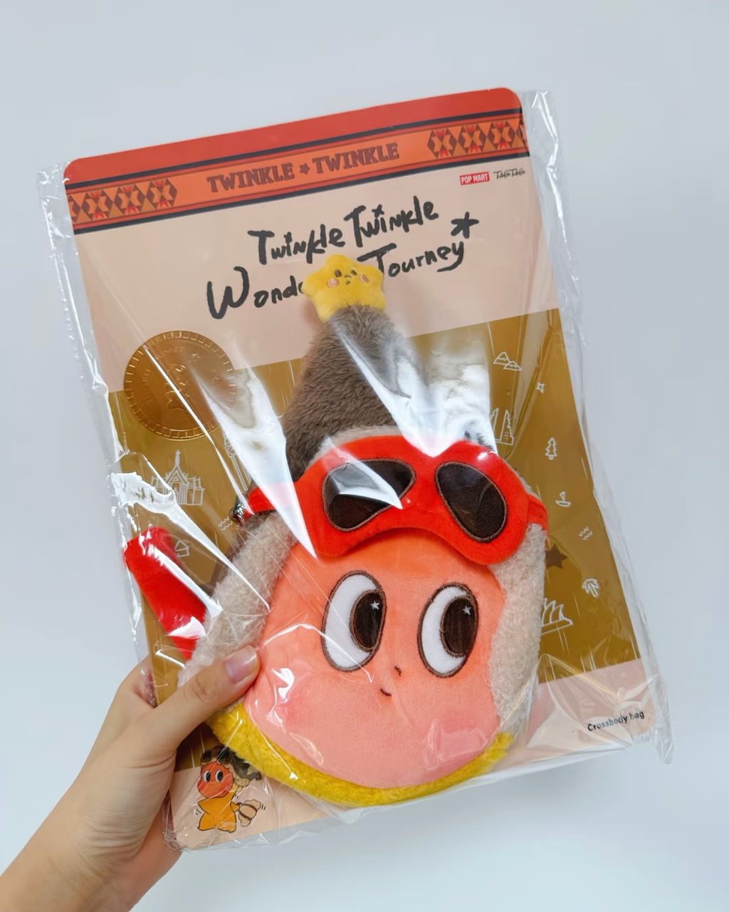POPMART 泡泡瑪特 TWINKLE TWINKLE 星星人 奇妙漫遊系列 飛行員 毛絨斜背包