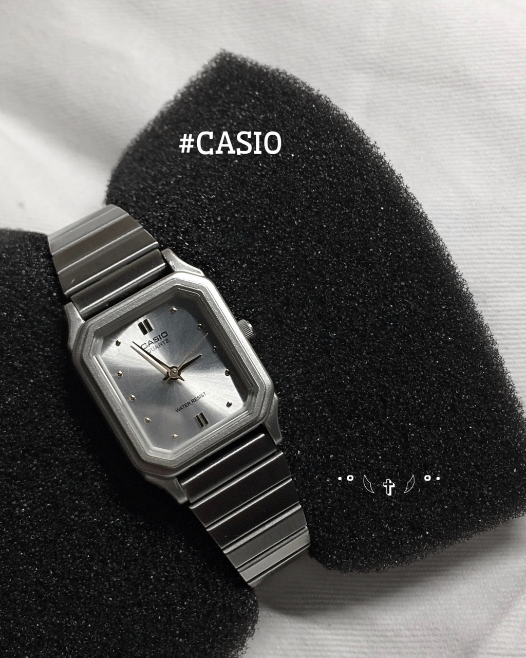 CASIO 卡西歐 VINTAGE系列 不锈鋼小方塊 銀色 復古 石英機芯 女錶