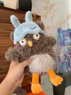 JELLYCAT AUDREY HOOTSOFTLY 眼罩貓頭鷹 棕色 毛絨公仔