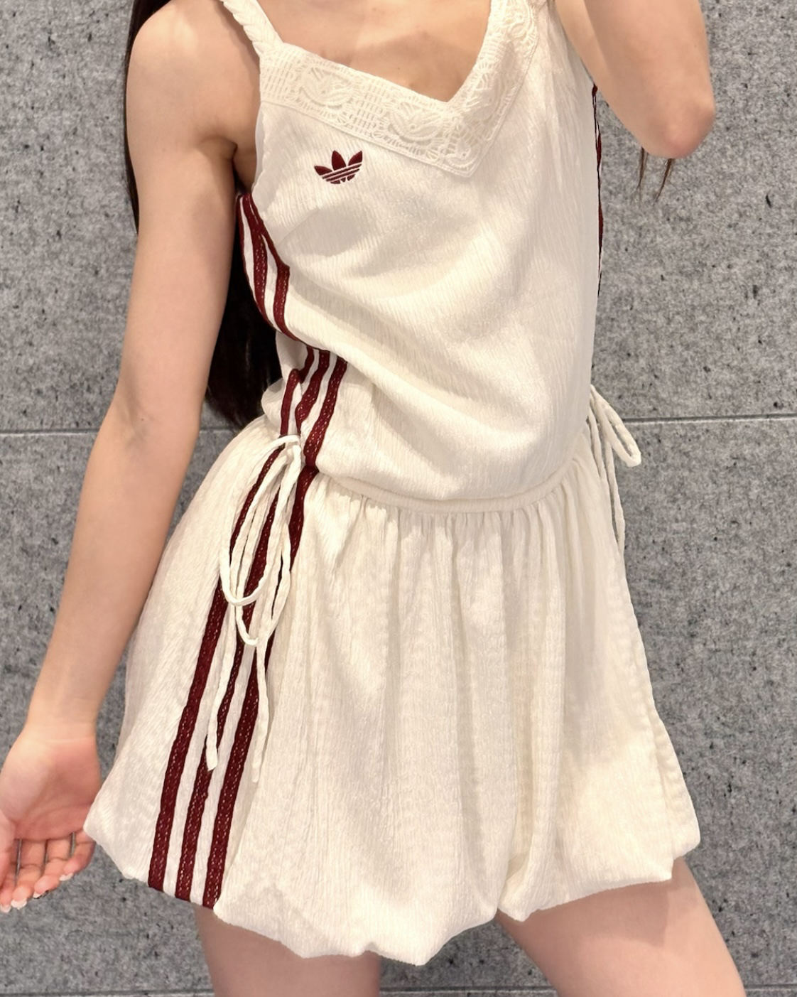 ADIDAS ORIGINALS 南洋風度假風洋裝連身裙吊帶細肩帶 藍色KX0725 白色KX0726