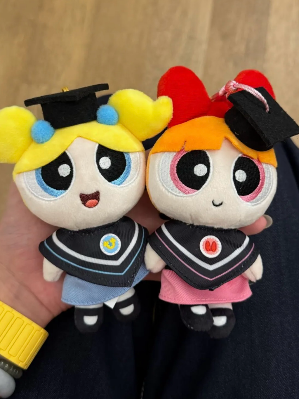 正版授權 飛天小女警 畢業 學士服 毛絨 吊飾