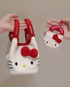 TOUTOU x HELLO KITTY 牛皮菜籃包 水桶包 肩背包 手提包