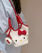 TOUTOU x HELLO KITTY 牛皮菜籃包 水桶包 肩背包 手提包