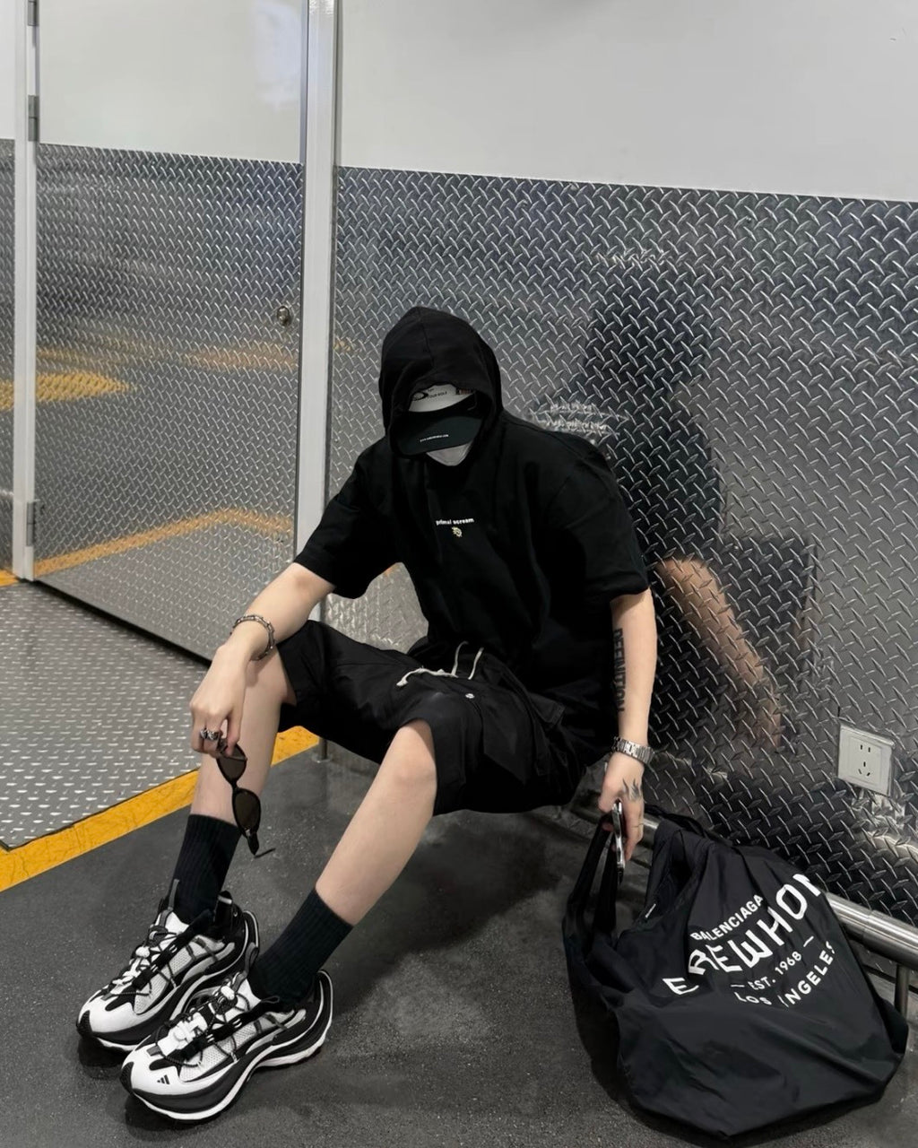 adidas FOS XLG SPEED HIKE 黑白熊貓 機甲鞋 解構 快速抽繩 厚底增高 巴黎世家平替