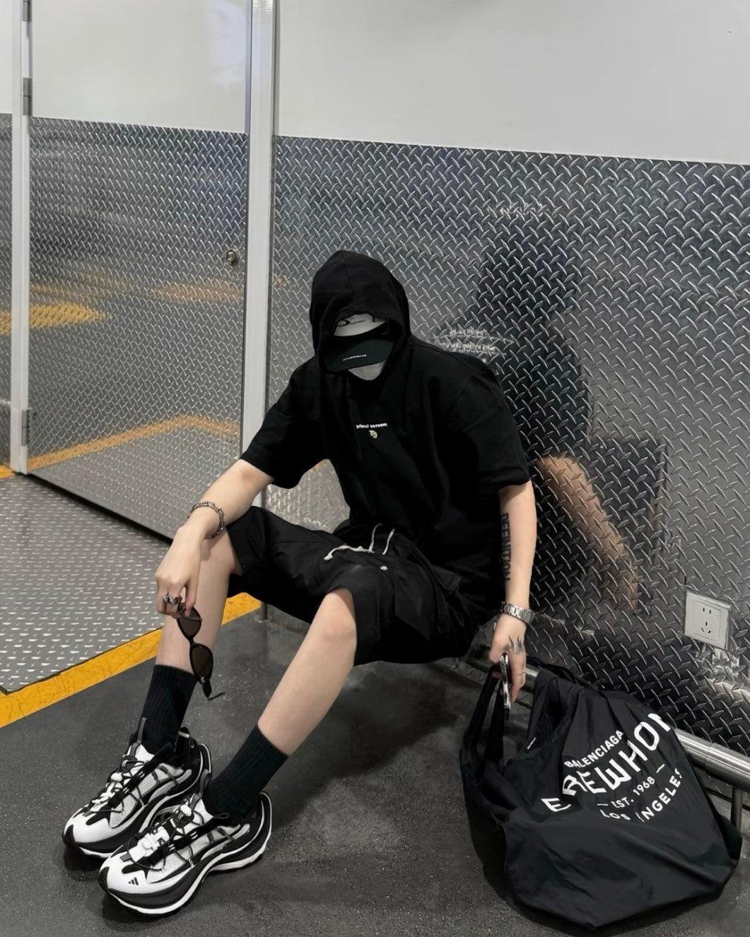 adidas FOS XLG SPEED HIKE 黑白熊貓 機甲鞋 解構 快速抽繩 厚底增高 巴黎世家平替