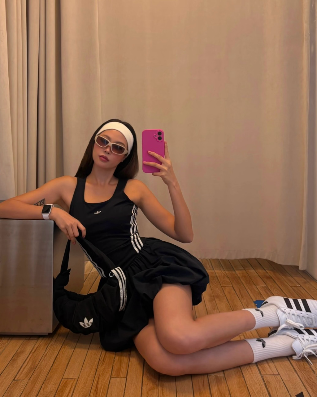 ADIDAS ORIGINALS 泡泡連身裙 洋裝 背心 修身 黑色KE5074 白色KE5075