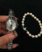 Vivienne Westwood Armour Watch 經典盔甲蛇骨腕錶 銀色