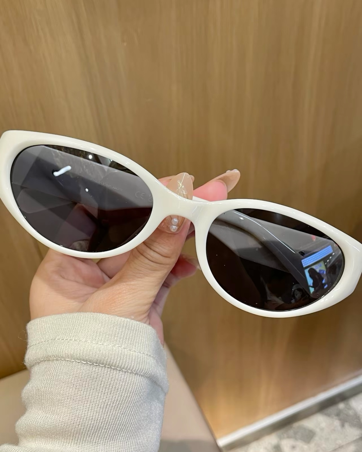 CALVIN KLEIN 墨鏡 太陽眼鏡 方框 貓眼 CK 黑色 米白色