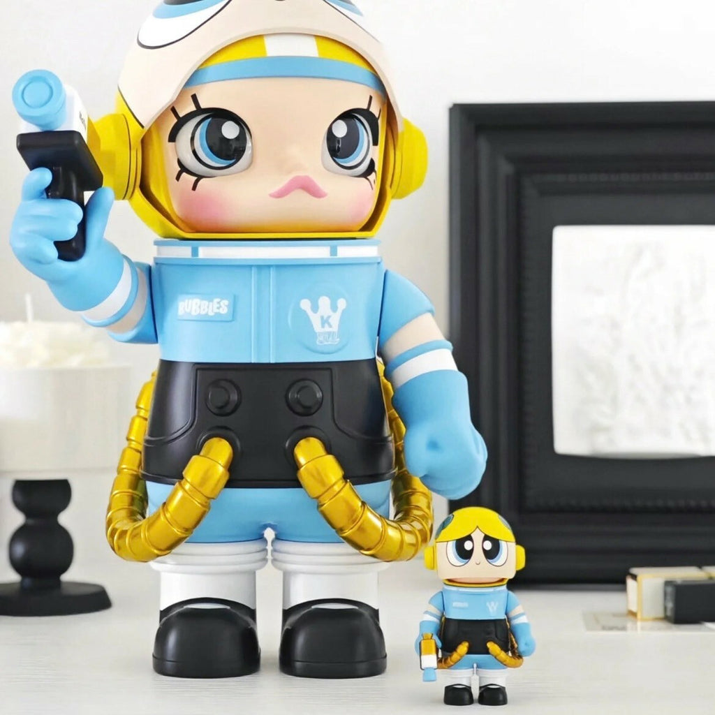 POP MART 飛天小女警 MEGA SPACE MOLLY 400+100% 花花 泡泡 毛毛 泡泡瑪特