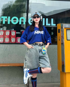 NIKE SPORTSWEAR 1972 透氣網布 V領 撞色 拼接 寬鬆 短袖 上衣