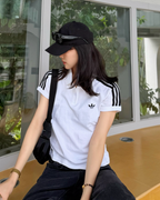 ADIDAS ORIGINALS 白色 POLO衫 三線 修身 短TEE 短袖 上衣 KD3697