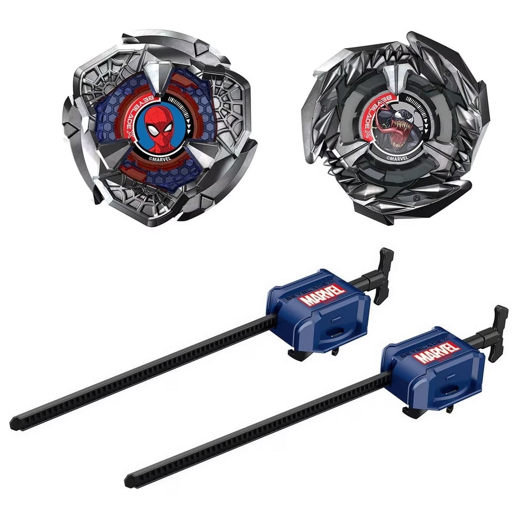 BEYBLADE X 戰鬥陀螺 x MARVEL 漫威 蜘蛛人&猛毒 陀螺對戰組 日本正版 TAKARA TOMY 爆旋陀螺