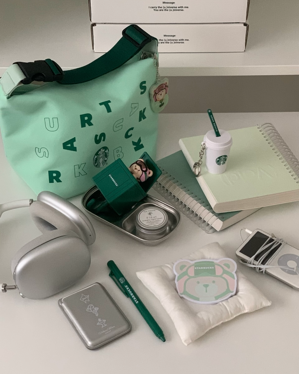 STARBUCKS 星巴克 專星熊打工樂系列 保溫袋 掛勾 吊飾 文具包