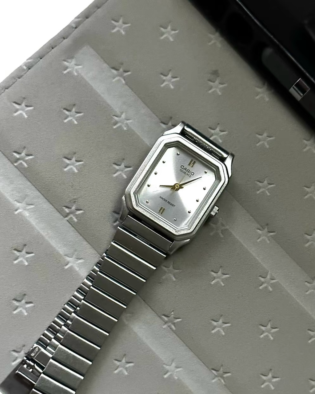 CASIO 卡西歐 VINTAGE系列 不锈鋼小方塊 銀色 復古 石英機芯 女錶