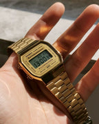 CASIO 卡西歐 VINTAGE A168 金色復古數位多功能防水可調式錶帶手錶小方錶