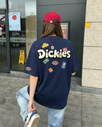 DICKIES 嚊哈塗鴉貼紙 美式 寬鬆 圓領 短袖 短Tee 上衣 藏青 黑色 白色