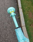 正版授權海綿寶寶 章魚哥 可自立 長柄雨傘 直骨傘
