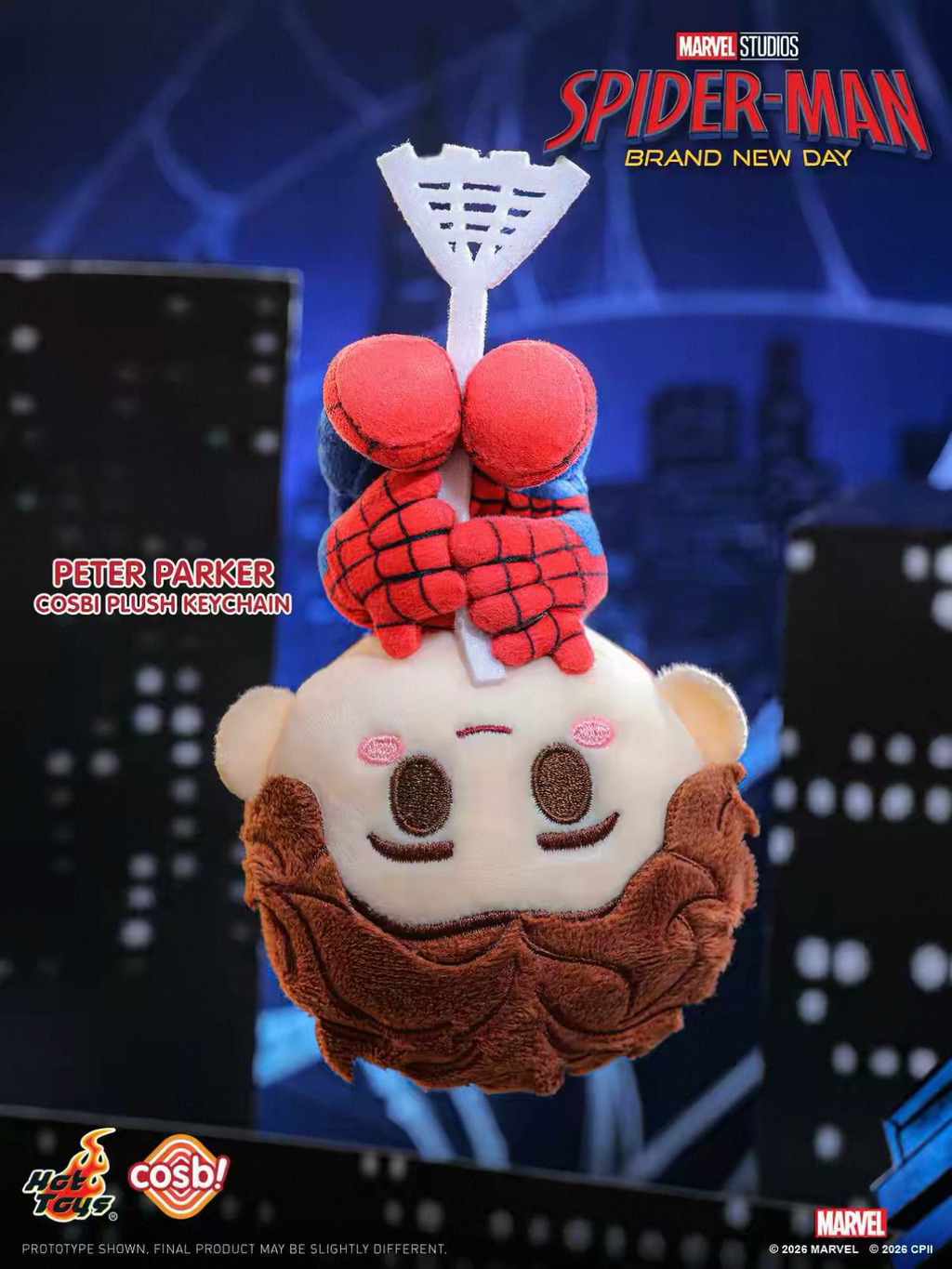 正版授權HotToys x Marvel 蜘蛛人 重生日 COSBI毛絨吊飾 盲盒