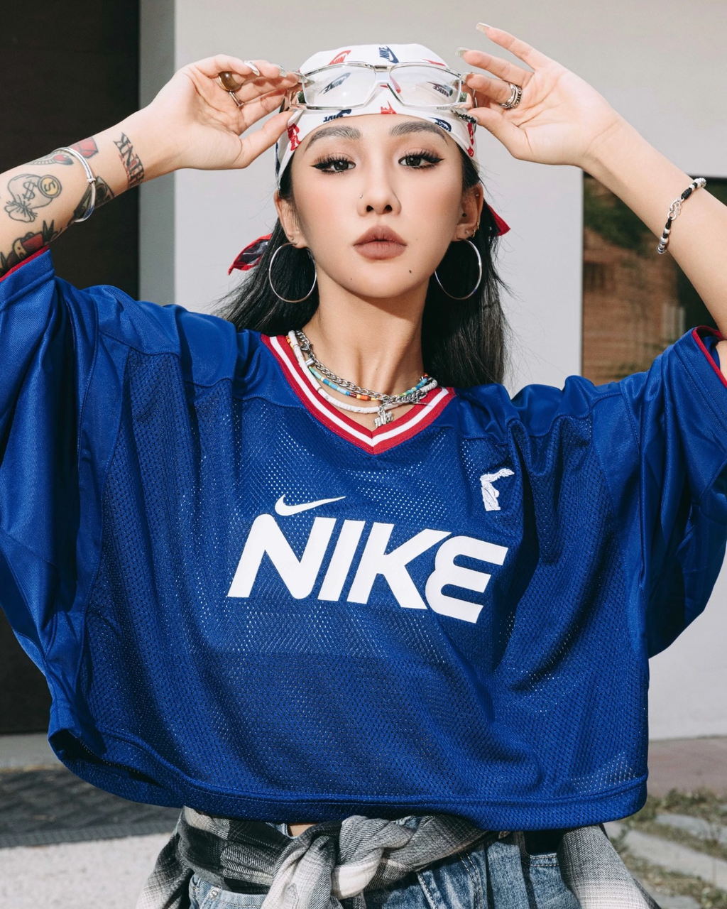 NIKE SPORTSWEAR 1972 透氣網布 V領 撞色 拼接 寬鬆 短袖 上衣