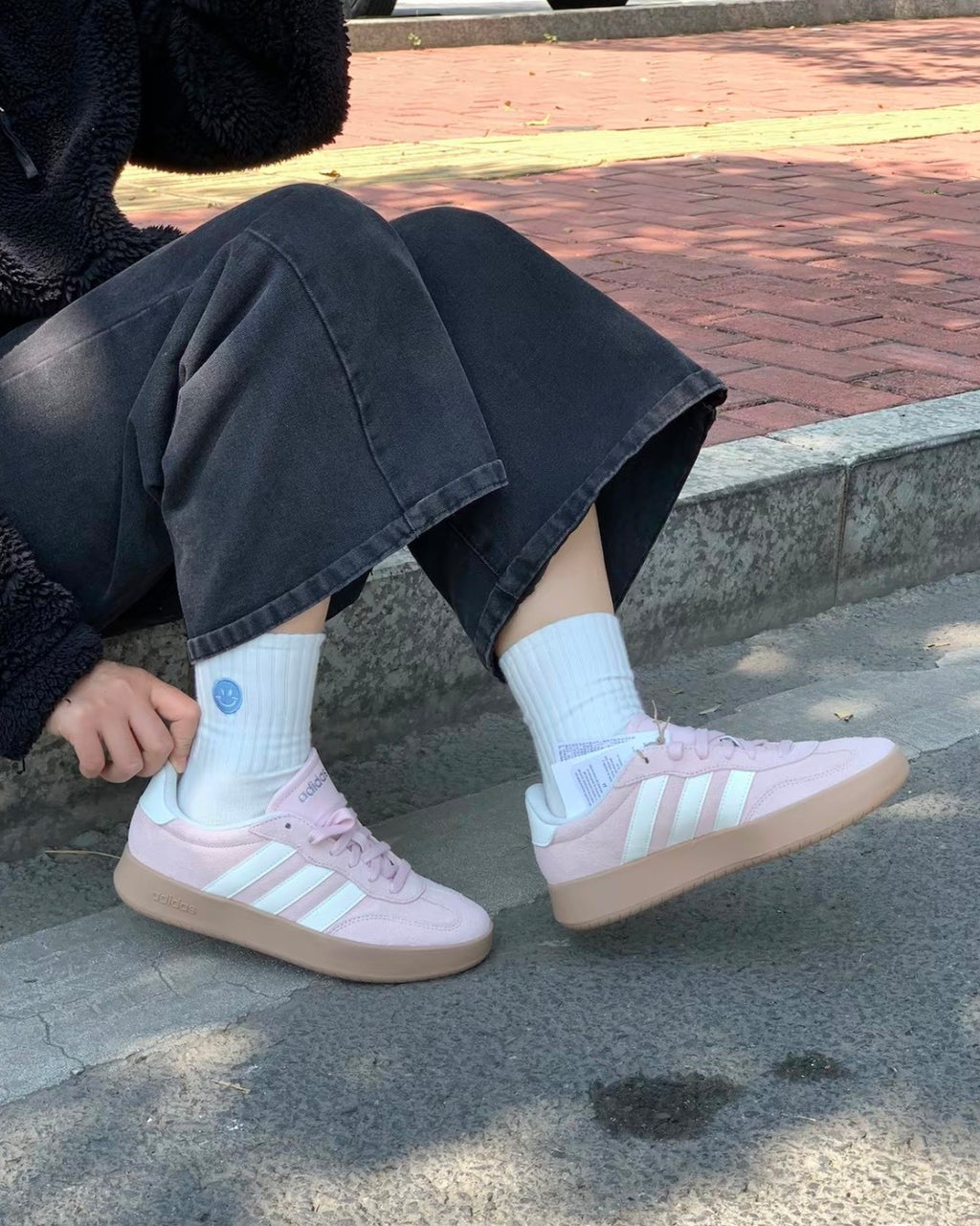 ADIDAS ORIGINALS BARREDA 櫻花粉 德訓鞋 休閒 女鞋