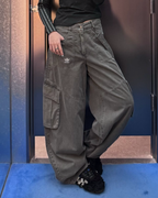 ADIDAS ORIGINALS CURVED TROUSERS 炭灰 闊腿褒 寬鬆 彎刀褒 KH1180