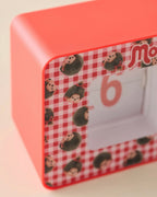 Monchhichi 蒙奇奇 翻頁電子鐘 時鐘 紅格紋
