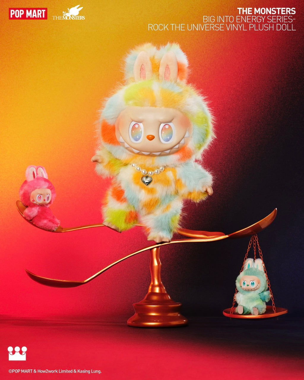 POPMART 泡泡瑪特 Labubu 前方高能 ROCK THE UNIVERSE 搪膠毛絨公仔