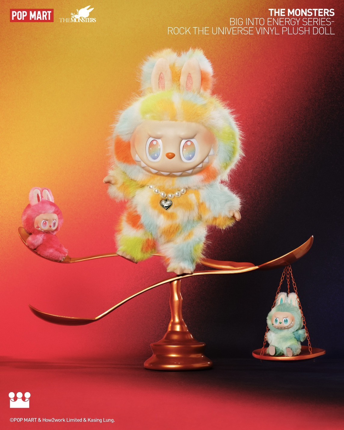 POPMART 泡泡瑪特 Labubu 前方高能 ROCK THE UNIVERSE 搪膠毛絨公仔