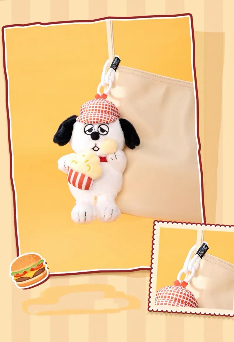 正版授權 Snoopy 史努比 歐拉夫的午餐時間 OLAF 爆米花 吊飾 鑰匙圈