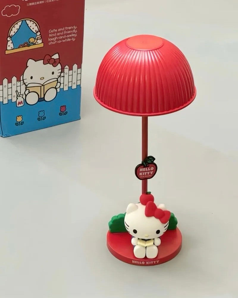 正版授權 SANRIO 三麗鷗 HELLO KITTY花園小台燈 三檔亮度 可調節 小夜燈 禮盒組
