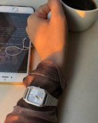 CASIO 卡西歐 VINTAGE系列 不锈鋼小方塊 銀色 復古 石英機芯 女錶