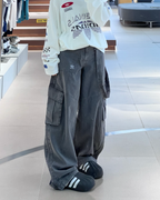ADIDAS ORIGINALS CURVED TROUSERS 炭灰 闊腿褒 寬鬆 彎刀褒 KH1180