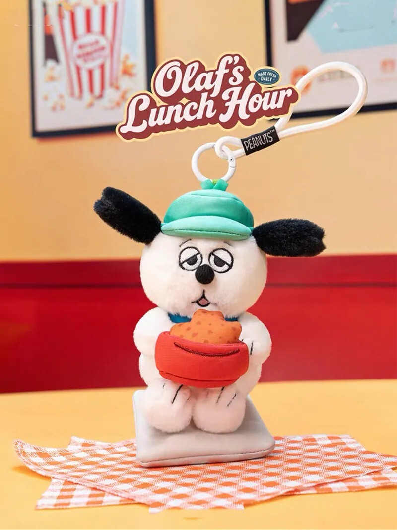 正版授權 Snoopy 史努比 歐拉夫的午餐時間 OLAF 爆米花 吊飾 鑰匙圈
