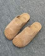 Adidas Original Adimule 卡其色钑釘鹿皮穆勒鞋勃肯鞋拖鞋懶人鞋包頭鞋男女鞋 KZ6604