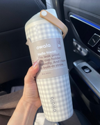 Owala FreeSip 夏日系列 大地色系 格紋 不鏽鋼 冷水瓶 水壺 雙飲杯 吸管杯 24oz 30oz