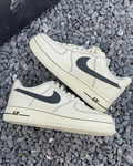 NIKE AIR FORCE 1 LOW 椰奶 米色 黑色 縫線 黑勾 復古 休閑鞋 HQ2037-200