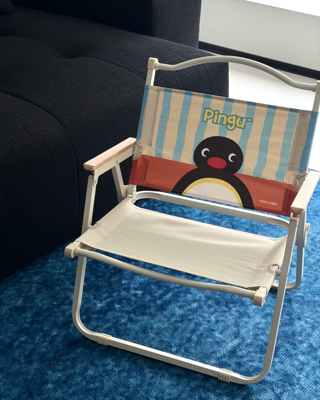 正版授權PINGU 企鵝家族 克米特椅 露營 摺疊椅