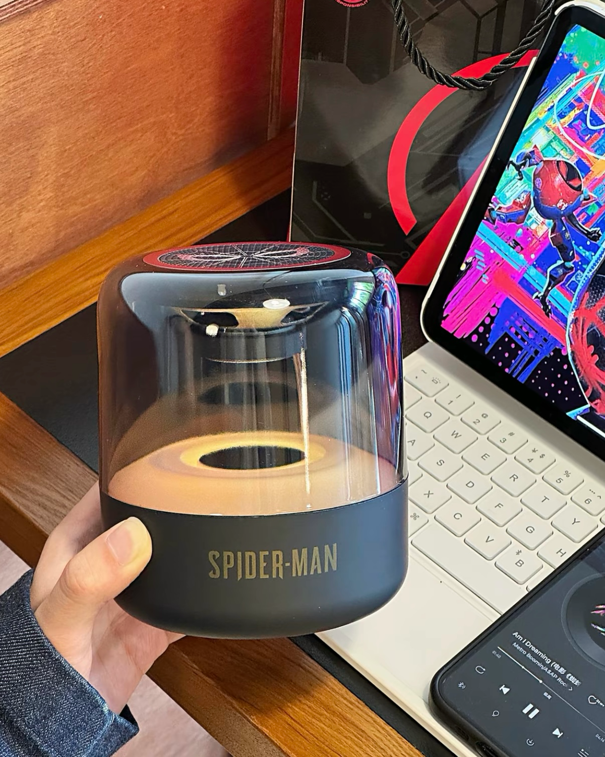 正版授權 MARVEL 漫威 蜘蛛人 炫彩 立體環繞 無線藍牙音響 禮盒組