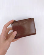 CHARLES & KEITH 小CK 象牙白 巧克力棕 拉鏈短夾 錢包 CK6-10680907