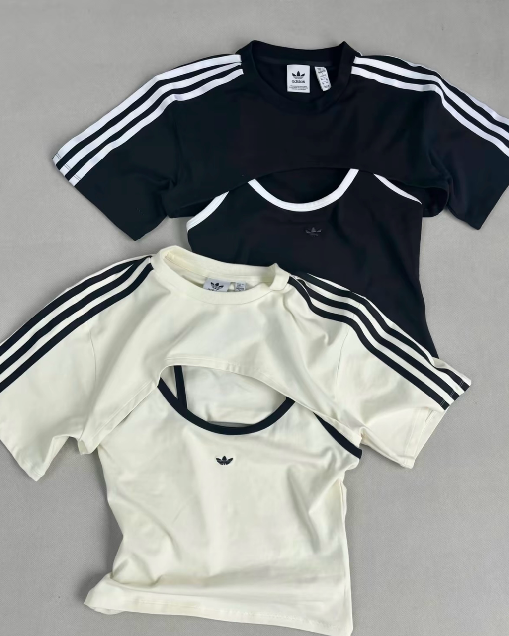 ADIDAS ORIGINALS 兩件式 短袖 上衣 細肩帶 吊帶 背心 白色JJ3090 黑色JD0042