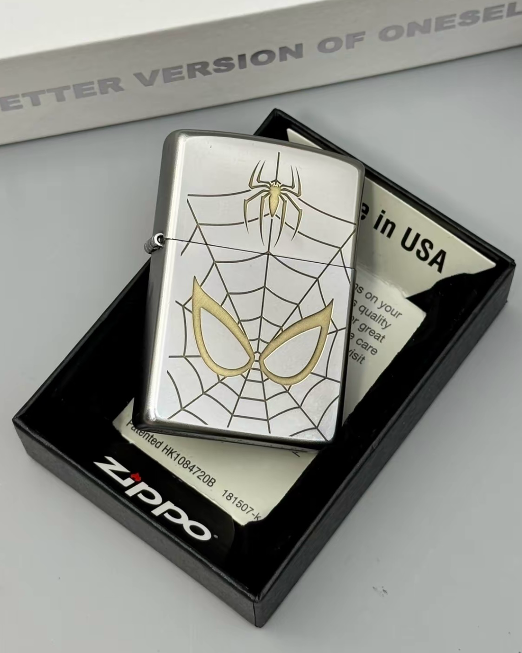 ZIPPO x MARVEL 漫威 蜘蘱人 聯名款 雷射雕刻 煤油打火機 禮盒裝