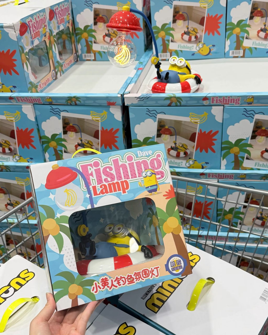 正版授權Minions Fishing Lamp 小小兵 釣魚氛圍燈 夜燈 公仔