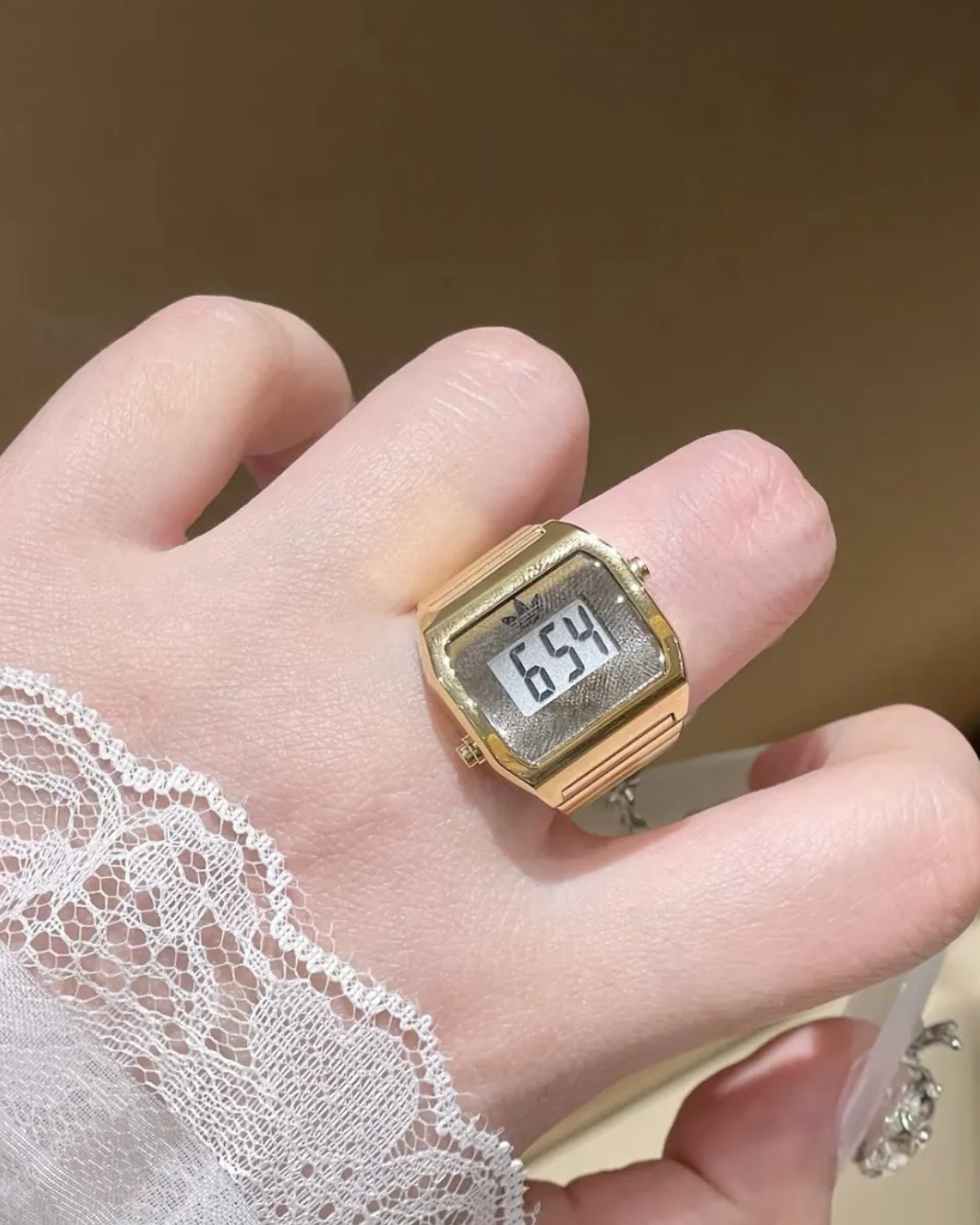 Adidas Originals x Timex Digital Two Ring 戒指手錶 不鏽鋼 石英機芯