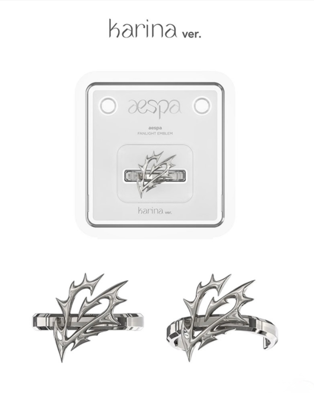 aespa FANLIGHT EMBLEM 官方應援手燈環 裝飾 徽章