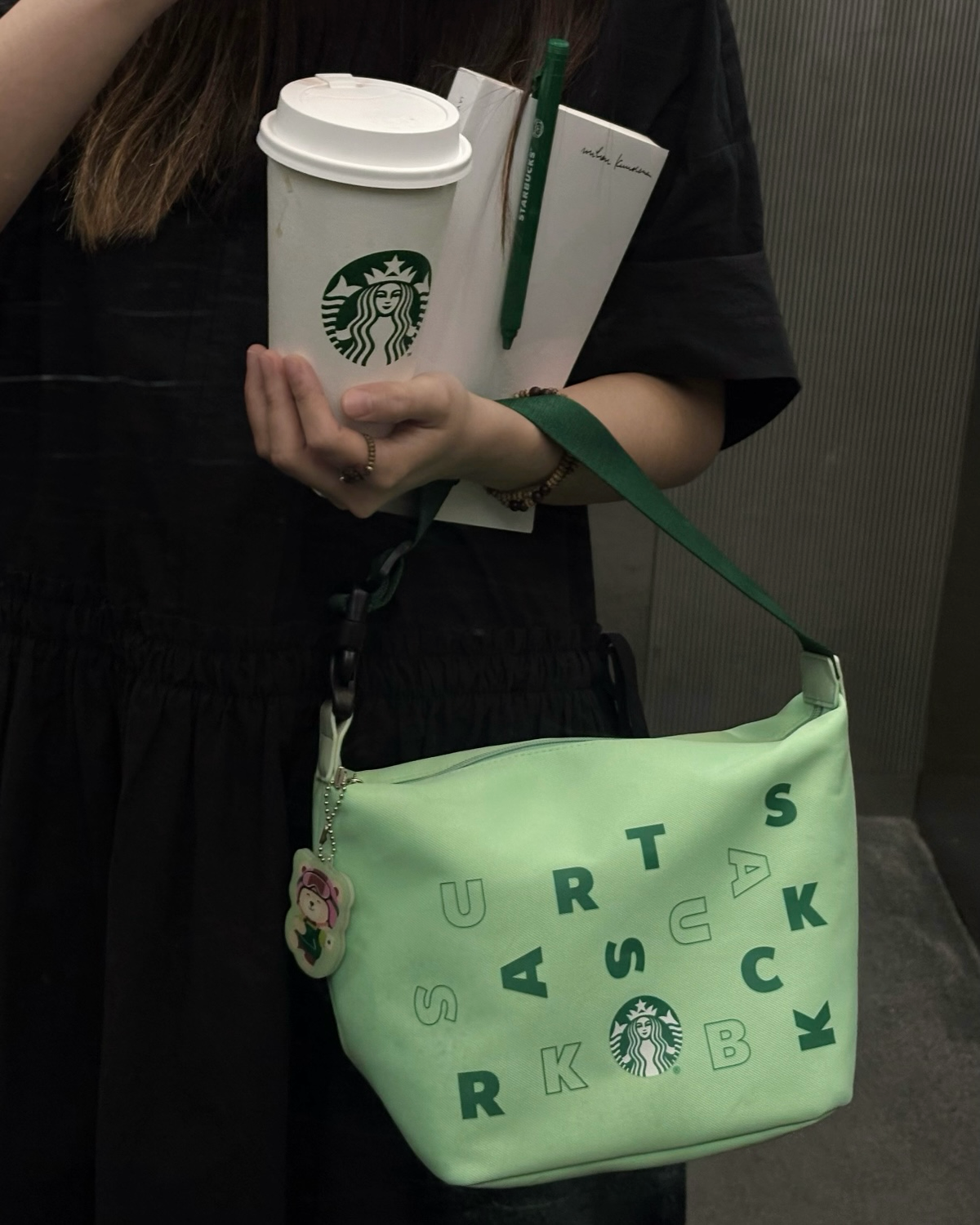 STARBUCKS 星巴克 專星熊打工樂系列 保溫袋 掛勾 吊飾 文具包