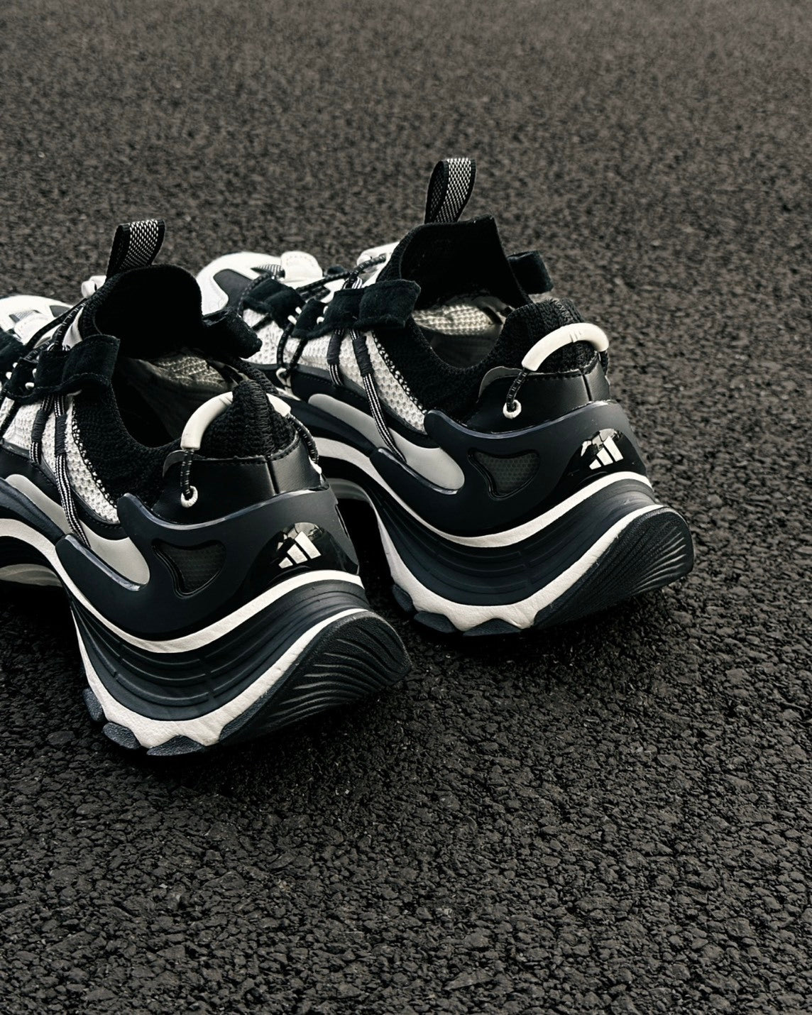 adidas FOS XLG SPEED HIKE 黑白熊貓 機甲鞋 解構 快速抽繩 厚底增高 巴黎世家平替