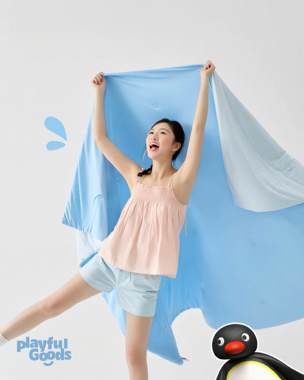 正版授權PINGU 企鵝家族 涼感棉被 親膚 涼被 可機洗