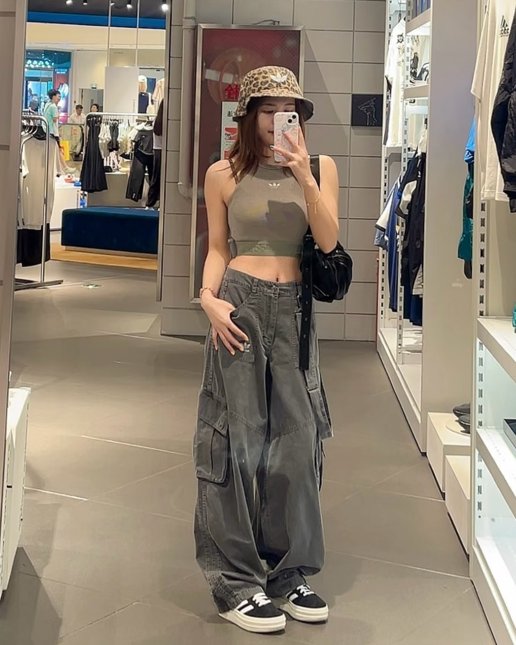 ADIDAS ORIGINALS CURVED TROUSERS 炭灰 闊腿褒 寬鬆 彎刀褒 KH1180